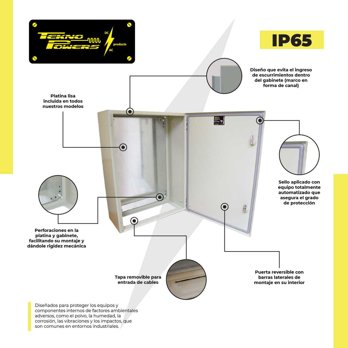 TPME605025 — GABINETE METALICO NEMA IP55 600X500X250MM