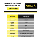 TPS-50-24 | FUENTE DE VOLTAJE 24VCD 2A 50W 85-265VCA110X78X35mm