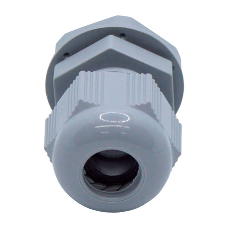 CG-PG11 - CONECTOR GLAND.PG11 10mm (25/64) POLIAM.GRIS INCLUYE TUERCA, BARRENO 3/4