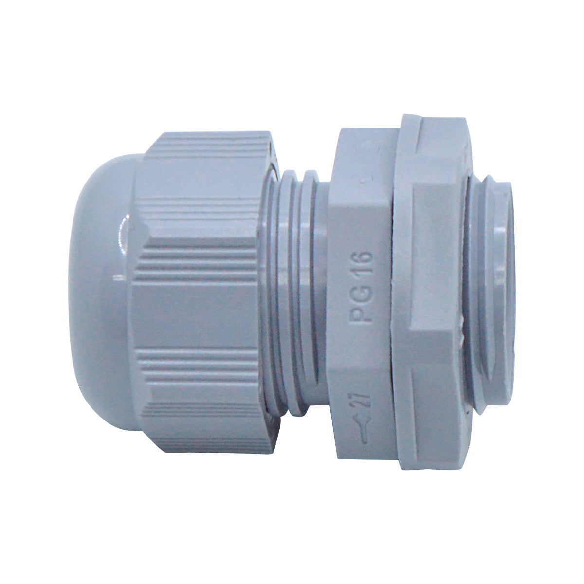 CG-PG16 - CONECTOR GLAND.PG16 14mm (1/2 ) POLIAM.GRS INCLUYE TUERCA, BARRENO 7/8