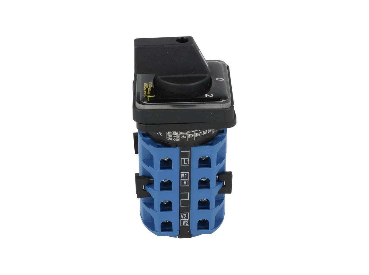 SA25-3-4 - SELECTOR 2 VELOCIDADES 3 POSICIONES (1, 0, 2) 25A48 X48mm, 240/440VCA
