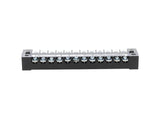 TB-1512 — BLOQUE DE TERMINALES MONTAJE FIJO 15AMP12 POLOS, 600V, CALIBRE 16 AWG, 100¡C,  (A PRUEBA DE FUEGO) 17x124x22mm