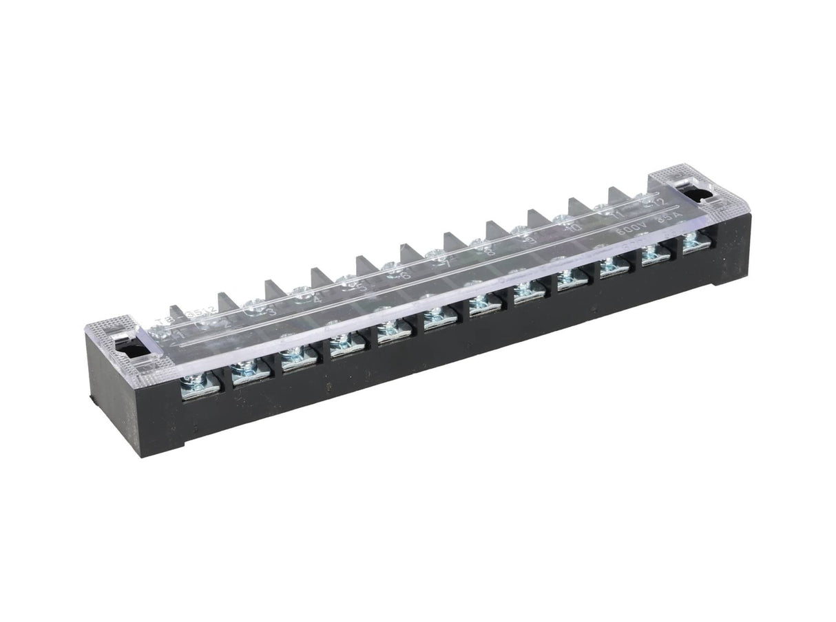 TB-3512 — BLOQUE DE TERMINALES MONTAJE FIJO 35AMP12 POLOS, 600V, CALIBRE 14 AWG, 100¡C (A PRUEBA DE FUEGO) , 20x162x30mm