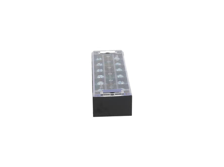 TB-4506 — BLOQUE DE TERMINALES MONTAJE FIJO 45 AMP6 POLOS, 600V, CALIBRE 12 AWG, 100¡C (A PRUEBA DE FUEGO) ,  24x120x38mm