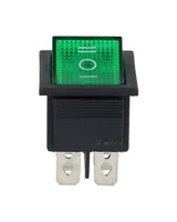 TP-321-2T-G — INTERRUPTOR 2P2T VERDE ON-OFF-ON, 6 TERMINALES