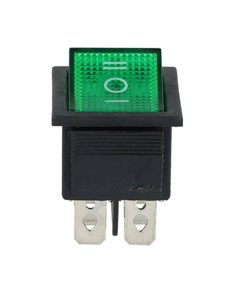 TP-321-2T-G — INTERRUPTOR 2P2T VERDE ON-OFF-ON, 6 TERMINALES