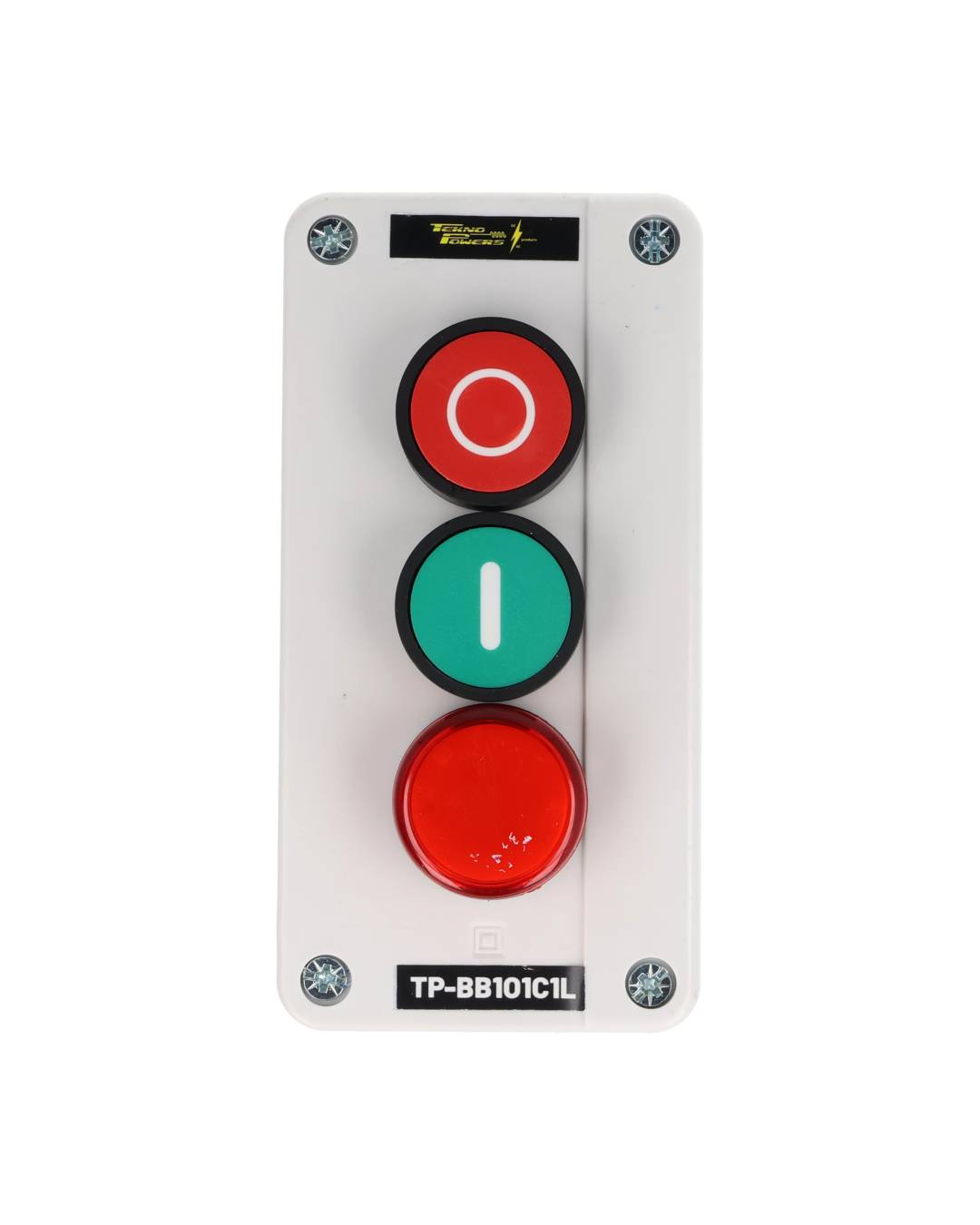 TP-BB1O1C1L — PULSADOR EN CAJA 1NA+1NC+1IL INICIO/ALTO3A 240V *NO SON A PRUEBA DE EXPLOSION*