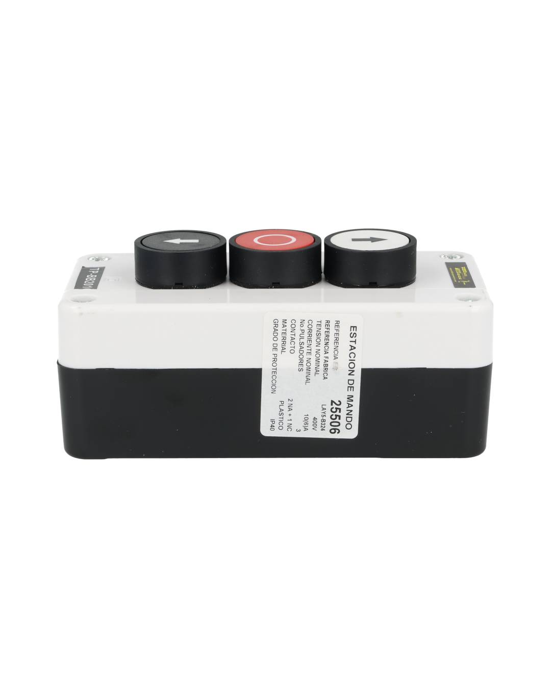TP-BB2O1C — PULSADOR EN CAJA 2NA+1NC *ARRIBA/ALTO/ABAJO* 3A 240V *NO SON A PRUEBA DE EXPLOSION*