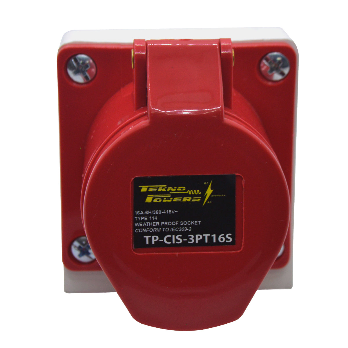 TP-CIS-3PT16S — CONECTOR IND HEMBRA PARA SOBREPONER 3P+T 16A, 415VCA,  (PARA MACHO #TP-CIP-3PT16)