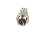 TP-GX12-4P — CONECTORES (PAR) GX12 4 PIN MACHO/HEMBRAPARA PANEL Y EXTENSION 5A/125VCA, 12mm