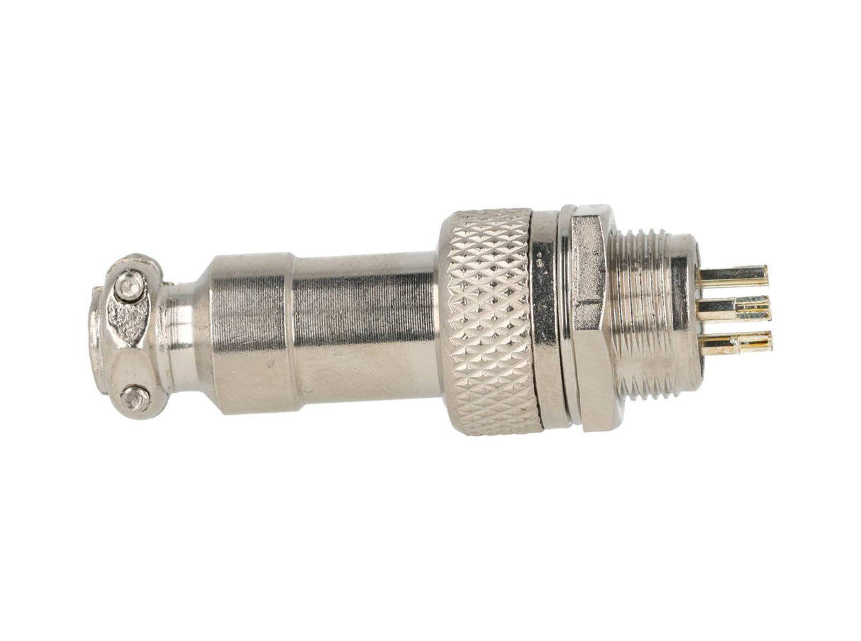 TP-GX12-4P — CONECTORES (PAR) GX12 4 PIN MACHO/HEMBRAPARA PANEL Y EXTENSION 5A/125VCA, 12mm