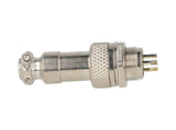 TP-GX12-4P — CONECTORES (PAR) GX12 4 PIN MACHO/HEMBRAPARA PANEL Y EXTENSION 5A/125VCA, 12mm