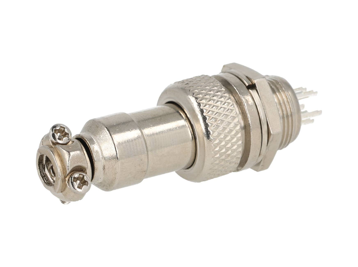 TP-GX12-5P — CONECTORES (PAR) GX12 5 PIN MACHO/HEMBRAPARA PANEL Y EXTENSION 5A/125VCA, 12mm