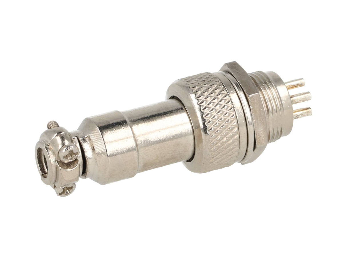 TP-GX12-7P — CONECTORES (PAR) GX12 7 PIN MACHO/HEMBRAPARA PANEL Y EXTENSION 4A/125VCA, 12mm