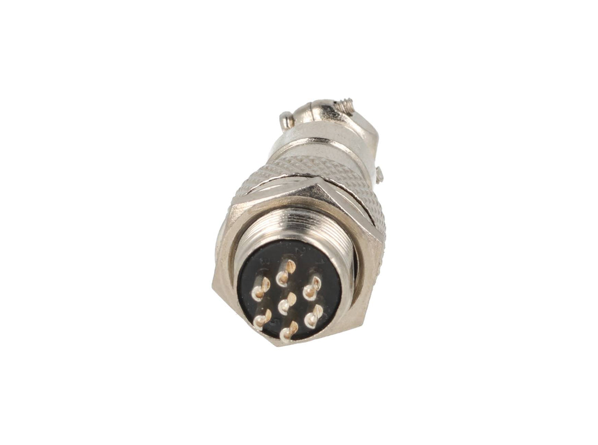 TP-GX12-7P — CONECTORES (PAR) GX12 7 PIN MACHO/HEMBRAPARA PANEL Y EXTENSION 4A/125VCA, 12mm