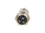 TP-GX16-3P — CONECTORES (PAR) GX16 3 PIN MACHO/HEMBRAPARA PANEL Y EXTENCION 7A/125VCA 16mm