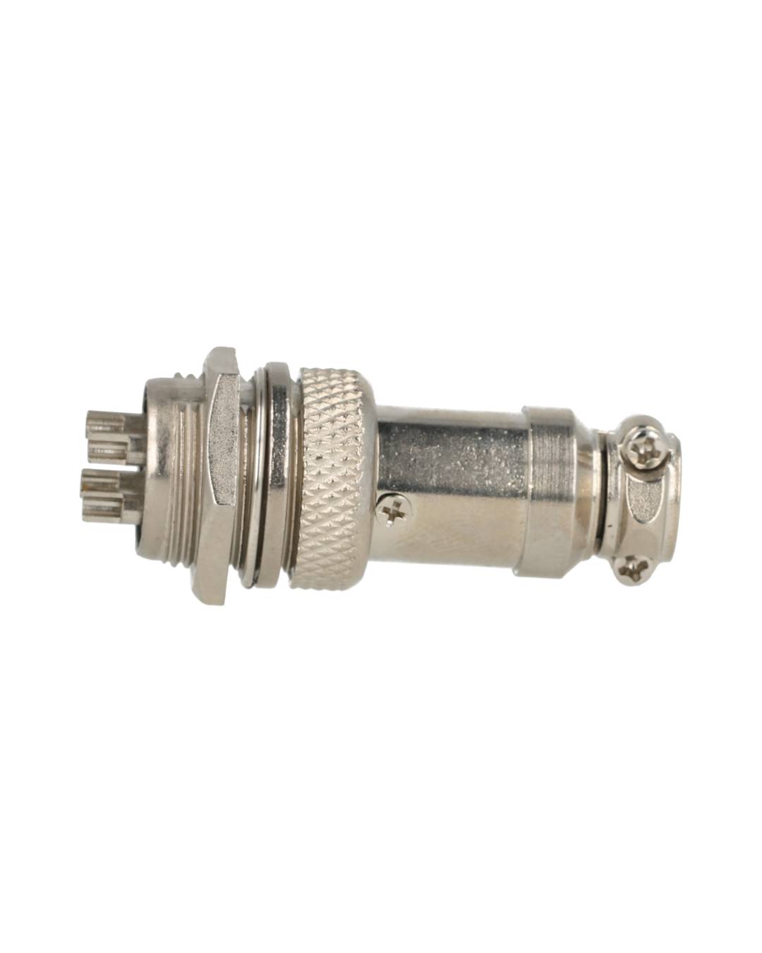 TP-GX16-4P — CONECTORES (PAR) GX16 4 PIN MACHO/HEMBRAPARA PANEL Y EXTENCION 5A/125VCA 16mm
