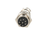 TP-GX16-8P — CONECTORES (PAR) GX16 8 PIN MACHO/HEMBRAPARA PANEL Y EXTENSION 4A/125VCA 16mm