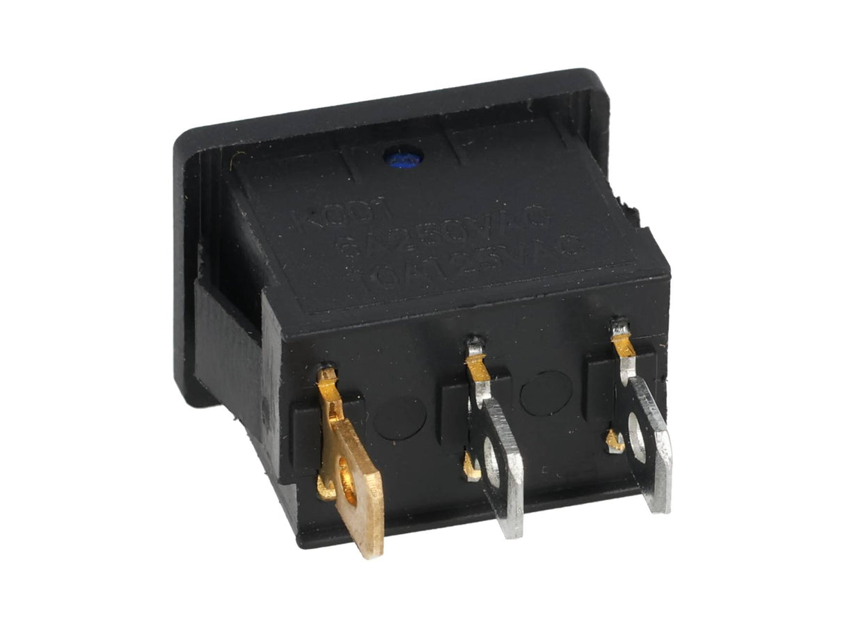 TP-KCD-BL — SWITCH ILUMINADO AZUL 1P 1T, 6A/250VCA10A/125VCA, 12.5X18mm 4 TERMINALES, CICLOS: 10, 000