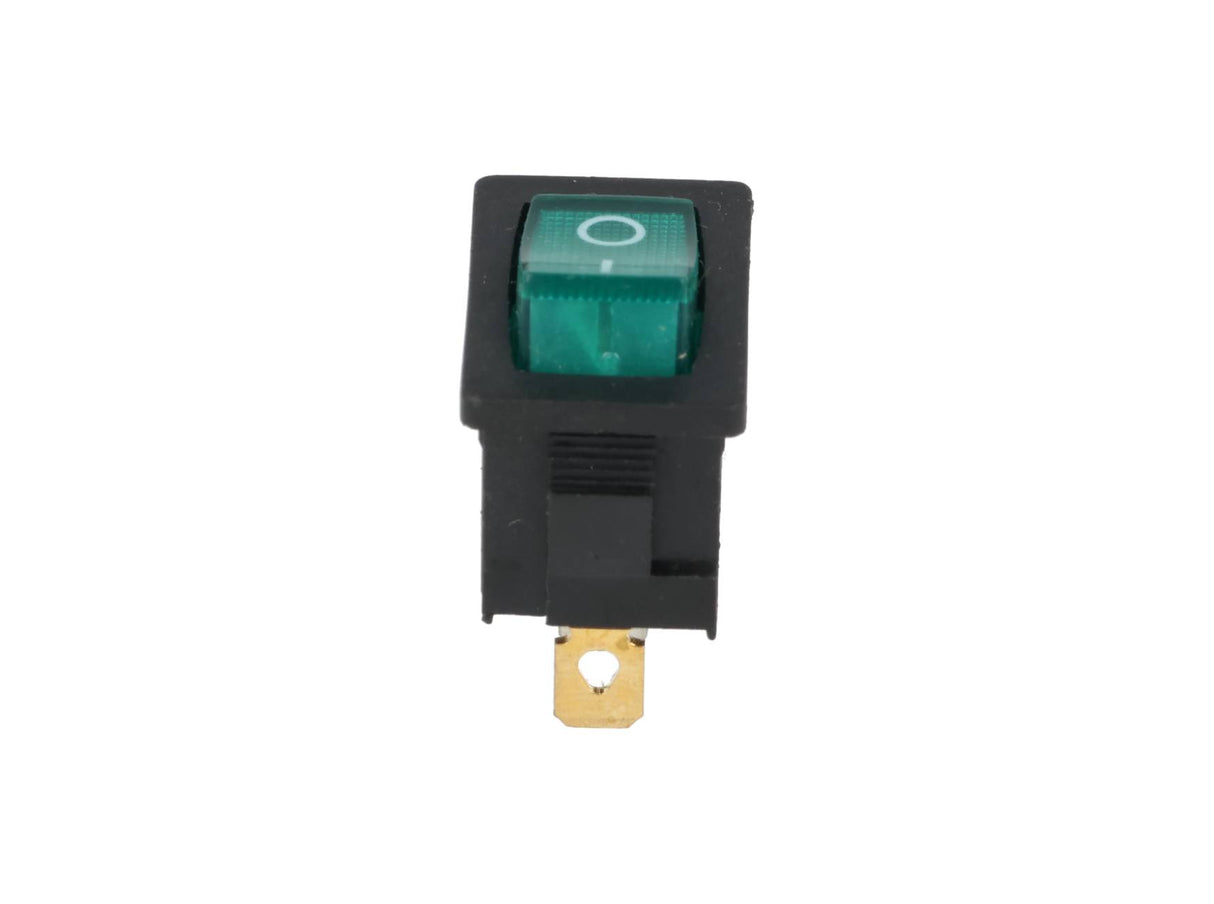 TP-KCD-GL — SWITCH ILUMINADO VERDE 1P 1T, 6A/250VCA, 10A/125VCA, 12.5X18mm 4 TERMINALES CICLOS: 10, 000