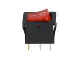 TP-KCD-RL — SWITCH ILUMINADO ROJO 1P1T 10A/250VCA12.5X18mm 3 TERMINALES, CICLOS :10, 000