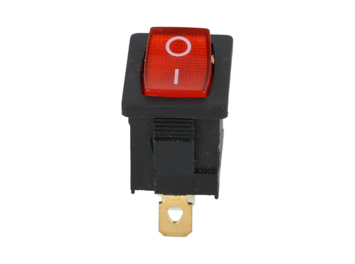 TP-KCD-RL — SWITCH ILUMINADO ROJO 1P1T 10A/250VCA12.5X18mm 3 TERMINALES, CICLOS :10, 000