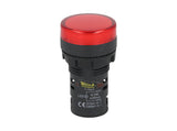 TP-LI22-R Ñ LAMPARA PILOTO LED ROJO 22mm 220VCA PLASTICO *NO SON A PRUEBA DE EXPLOSION*