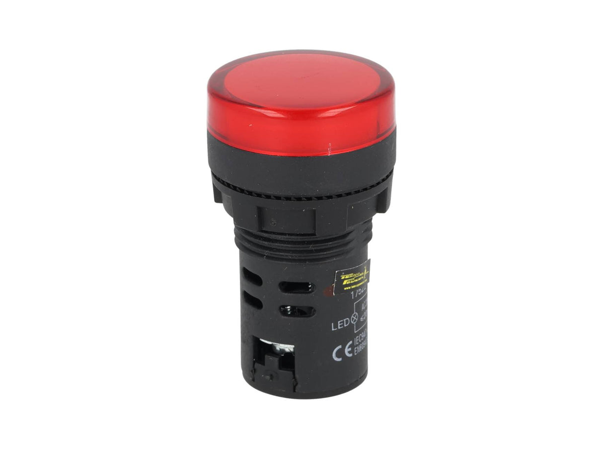 TP-LI22-R Ñ LAMPARA PILOTO LED ROJO 22mm 220VCA PLASTICO *NO SON A PRUEBA DE EXPLOSION*