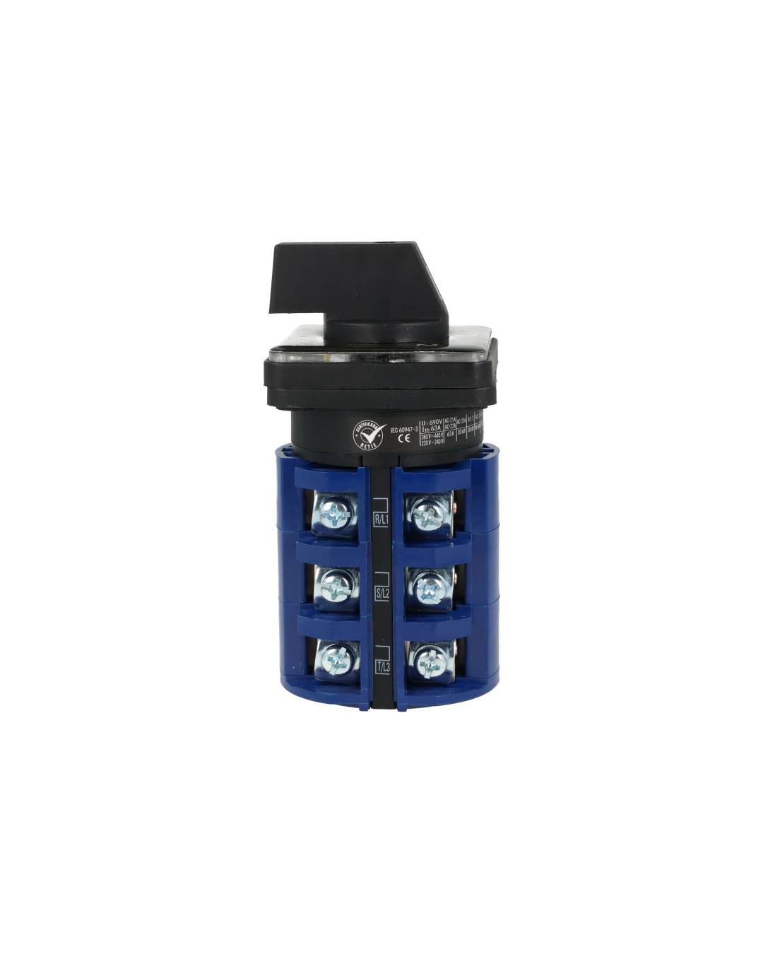 TP-SEL3P-63A — SELECTOR 3POS 63A. (TRANSFERENCIA) 220/440VCA (POSICIONES 1-0-2)