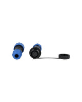 TP-SP16-S4P — CONECTORES EXTENSION/RECTO (PAR) 4 PINIMPERMEABLES IP68, 5A/250VCA, DIAMETRO DE BARRENO 16mm PIN COBRE CHAPEADO EN DORADO/PLATEADO