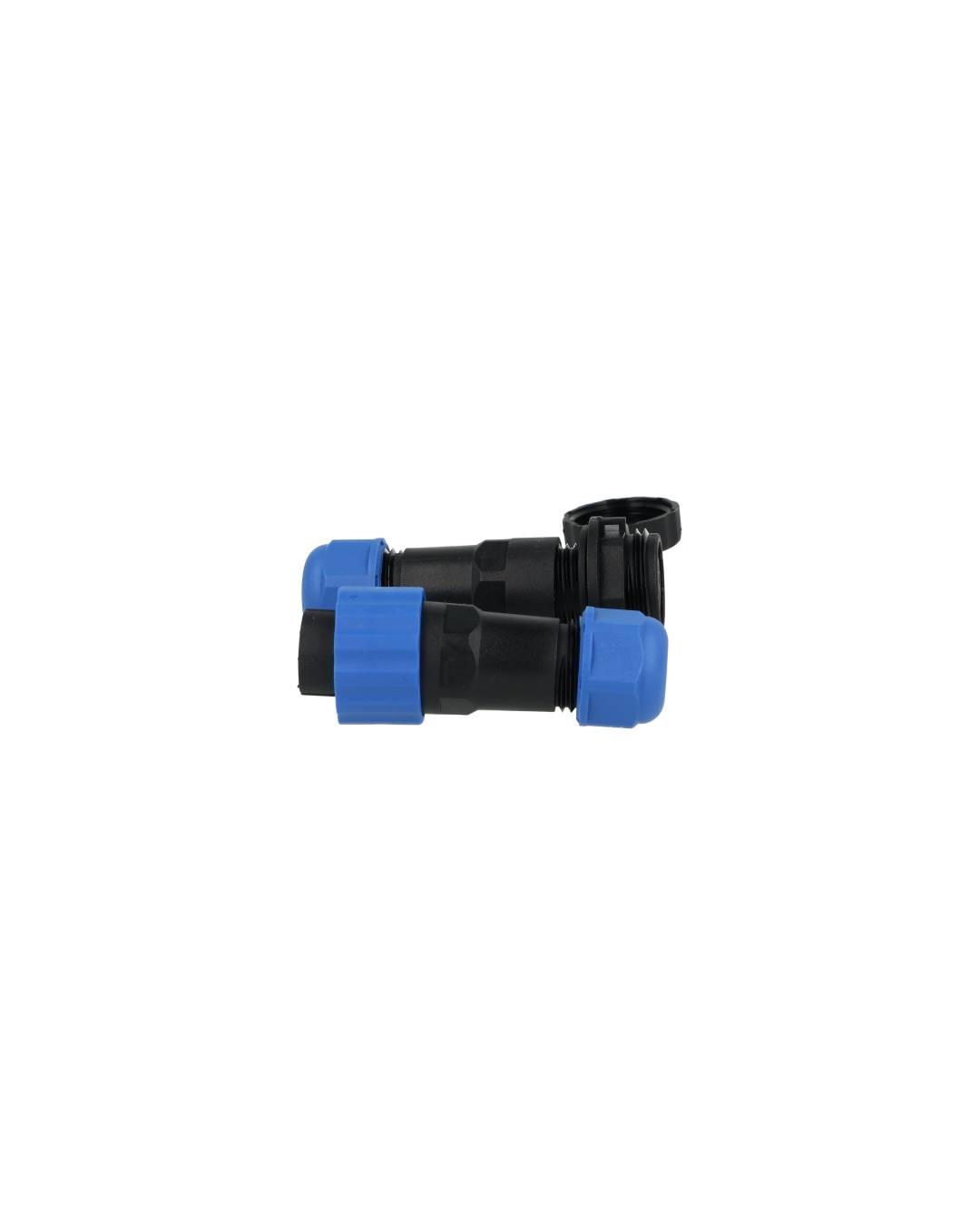 TP-SP16-S4P — CONECTORES EXTENSION/RECTO (PAR) 4 PINIMPERMEABLES IP68, 5A/250VCA, DIAMETRO DE BARRENO 16mm PIN COBRE CHAPEADO EN DORADO/PLATEADO