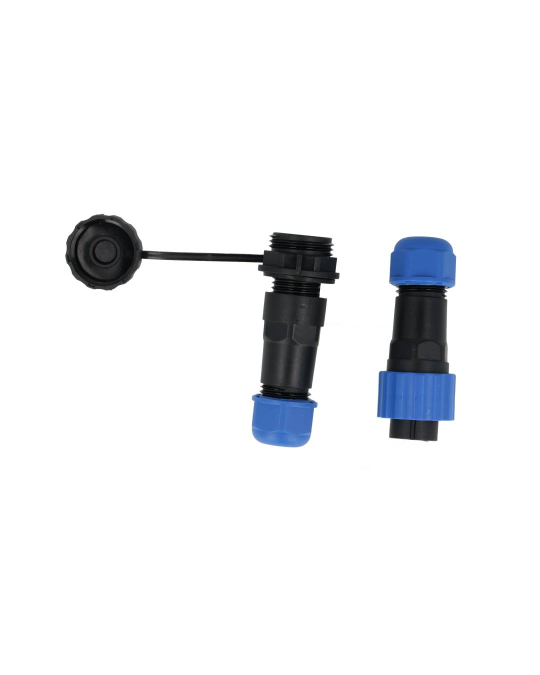 TP-SP16-S4P — CONECTORES EXTENSION/RECTO (PAR) 4 PINIMPERMEABLES IP68, 5A/250VCA, DIAMETRO DE BARRENO 16mm PIN COBRE CHAPEADO EN DORADO/PLATEADO