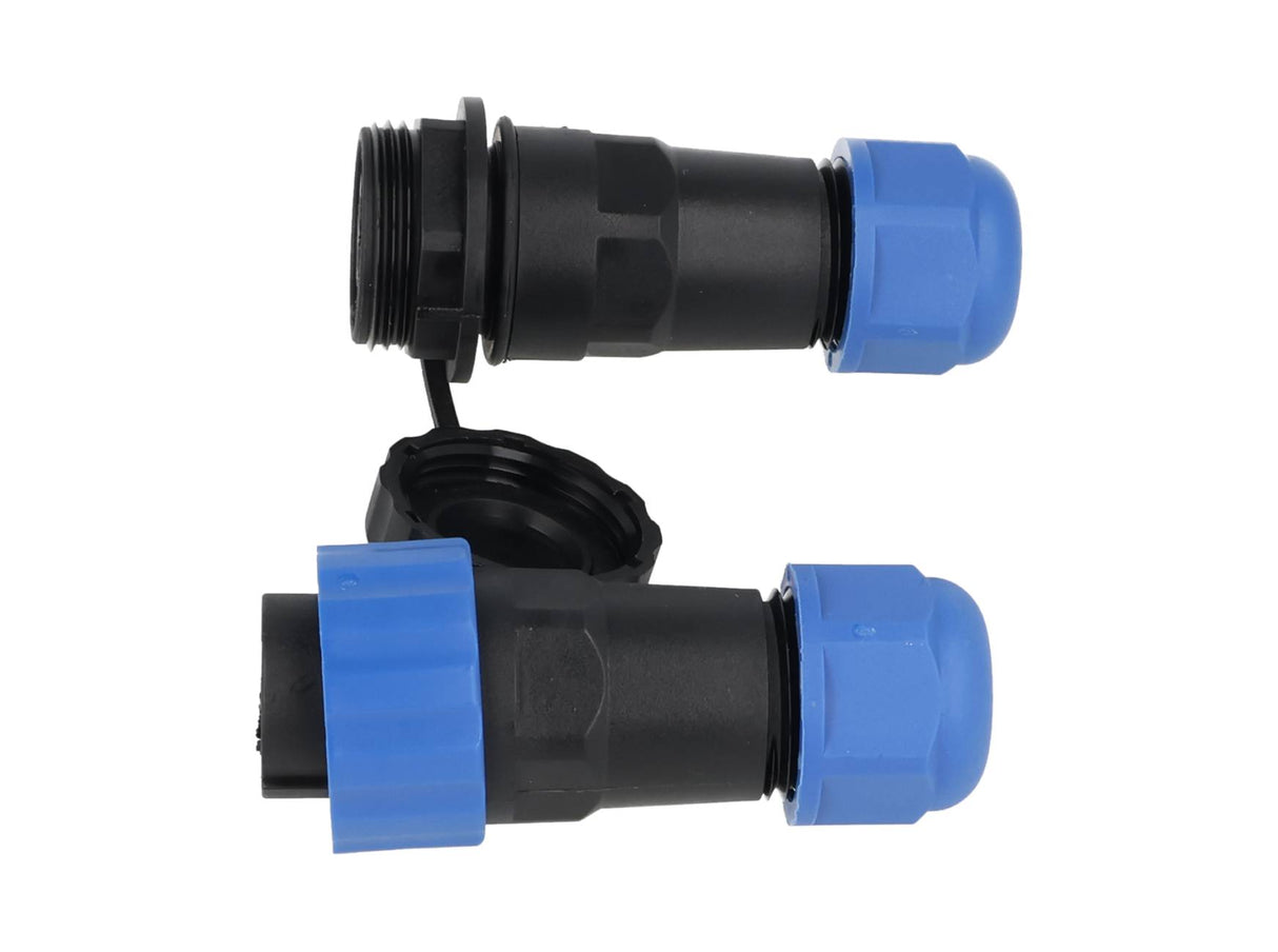 TP-SP20-S6P — CONECTORES EXTENSION/RECTO (PAR) 6PIN, IMPERMEABLES IP68, 10A/250VCA, DIAMETRO DE BARRENO 20mm, PIN COBRE CHAPEADO EN DORADO/PLATEADO