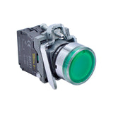 TP-XB4-LG | BOTON PULSADOR METALICO CON LED VERDE NA22mm 220/240VCA *NO SON A PRUEBA DE EXPLOSION*