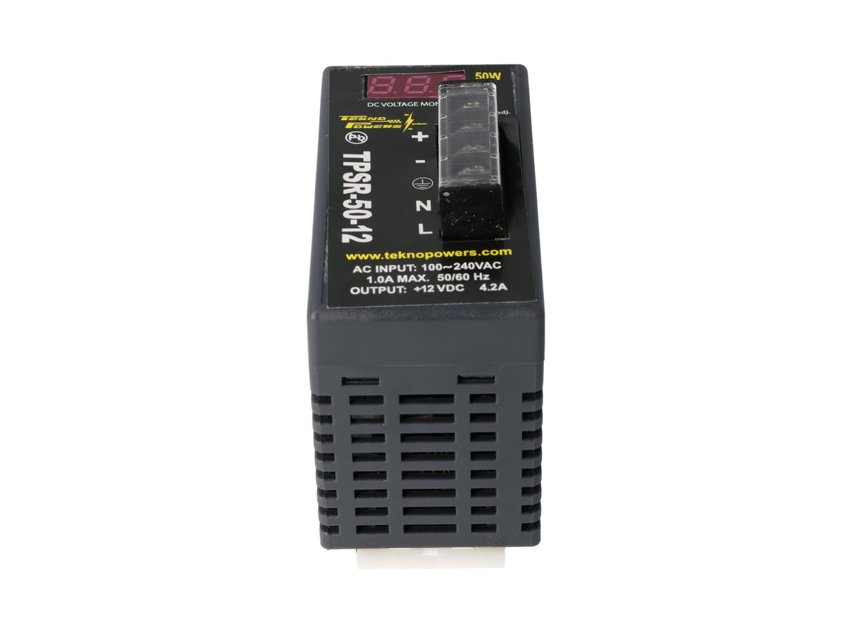 TPSR-50-12 — FUENTE DE VOLTAJE PARA RIEL 12VCD 4.2A 50W90-264VAC 100X77X51 mm,