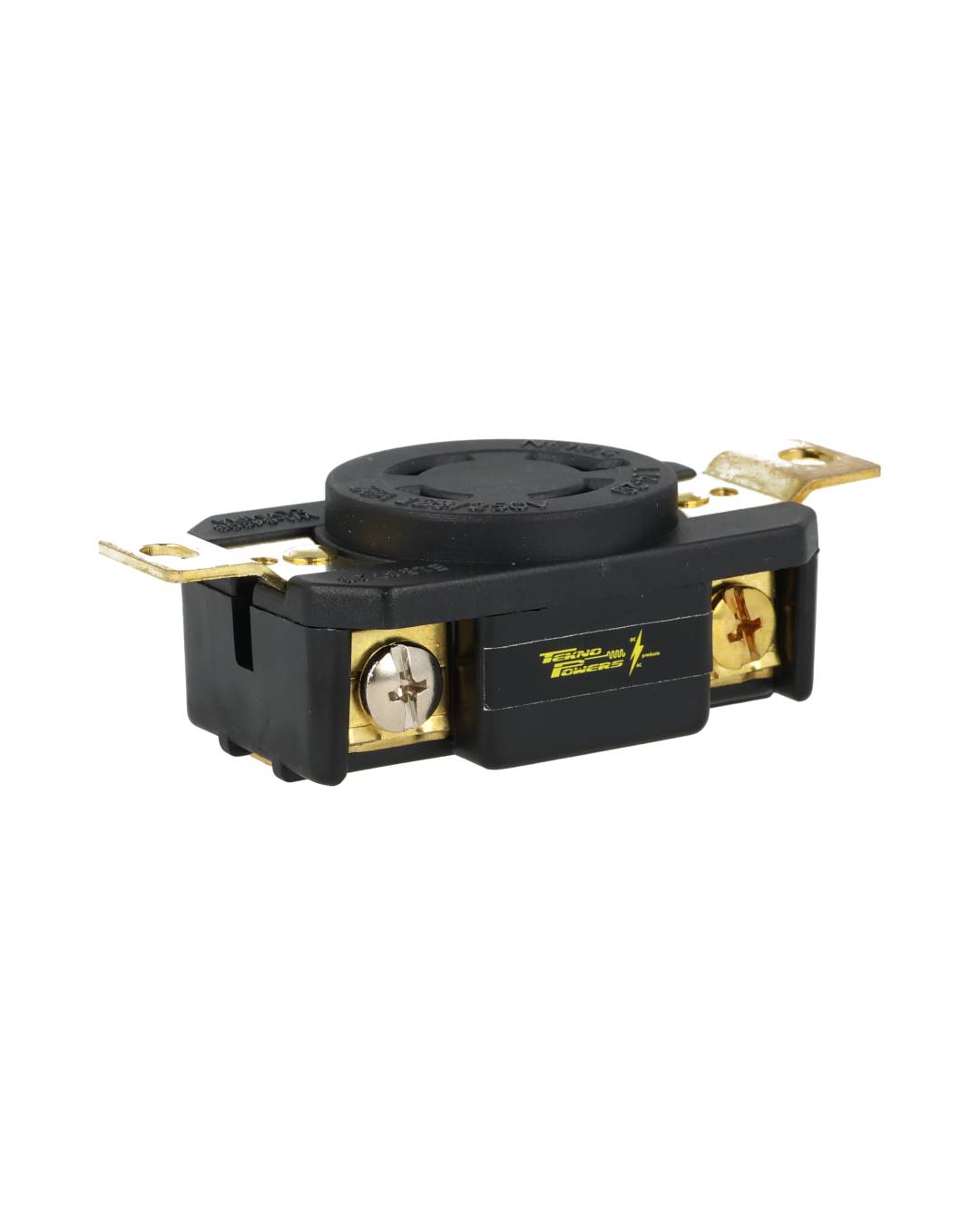 WJ-6420B — CONTACTO INDUSTRIAL CON SEGURO 20A/125VCA-250VCA, 3 POLOS (3 PHASES) + TIERRA, MONTAJE A PANEL